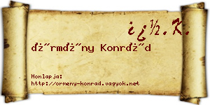 Örmény Konrád névjegykártya
